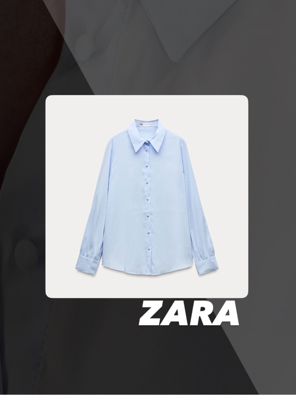 EUC Zara Covered Button Shirt